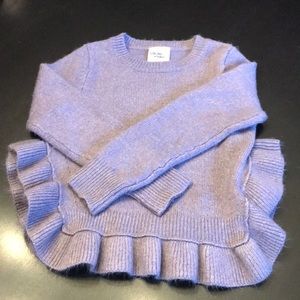 Purple girls ruffle sweater